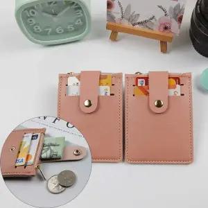 [콩심팥심]휴대용 ZF 신분증 3포켓 카드지갑(연핑크)1P 지퍼 똑딱이