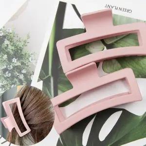 [콩심팥심]ZF 숱 머리핀 올림머리 사각 머리 많은 핑크1P 헤어핀