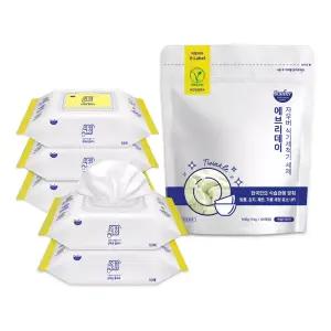 자우버 주방 다용도클리너 50매입 5개+에브리데이 식기세척기 세제 60개입 1개