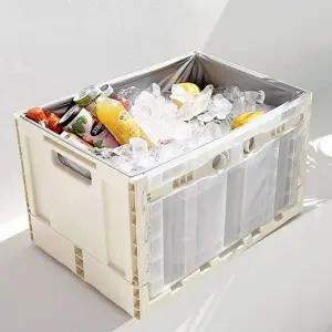 PP상판 수납박스 접이식 63L세트 정리함 방수팩