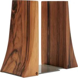 TILISMA 북엔드 무거운 책을 위한 책 - 호두나무 선반을 가정 도서관을 장식 나무 책장 액세서리