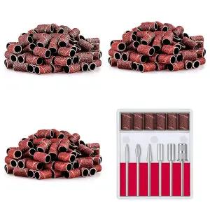 네일 드릴 비트 샌딩 밴드 3가지 색상의 거친 미세 중간 그릿 E파일 모래 세트 크기 80 120 180 아크릴 젤