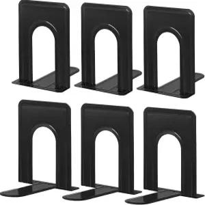 해피하피 북엔드 선반용 메탈 책을 보관할 수 있는 비스키드 사무실 홈 키친용 블랙 북 스토퍼/홀더 5.7X