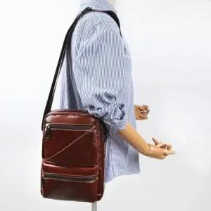 크로스백 남성 가죽 서류 가방 58L