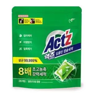 쿨샵 액츠 딥클린 겸용 캡슐세제 고농축 삶아빤효과