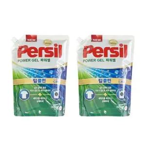 퍼실 세탁 세제 2.1l 2개 액체 세제 일반 드럼용 리필 세탁세제 액체세제