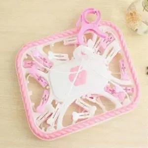 (3개묶음)집게달린 속옷 양말건조대