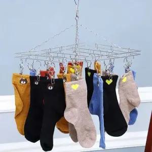 사각형 손수건 걸이 스텐 양말 빨래집게 양말건조대 건조대