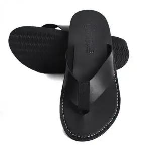 남성 가죽 슬리퍼 블랙조리 쪼리 샌들