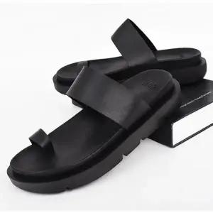 남성 쪼리 슬리퍼 가죽 여름 쿠션샌들