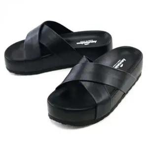 블랙 통굽 슬리퍼 여자 사무용 근무화