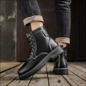 하이탑 레이스업 겨울 남자 워커 부츠