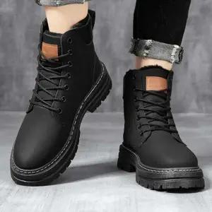 남성 하이탑 워커 털 안감 겨울 신발