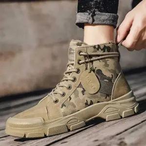 남성 밀리터리 워커 남자 신발 하이탑