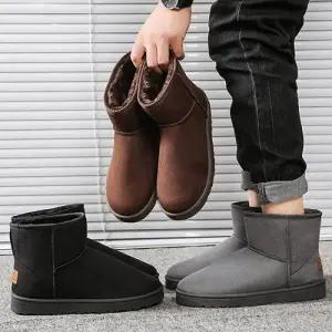 남성 털안감 스웨이드 부츠 겨울 신발