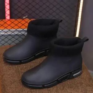 겨울 기모 레인부츠 방한용 남성 첼시