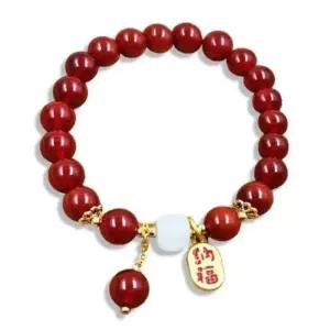 [라일리쥬얼리] Rly 마노석 염주 팔찌 레드 남자팔찌 남자악세서리 팔