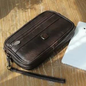 남성 소가죽 클러치 지갑 핸드폰 가방