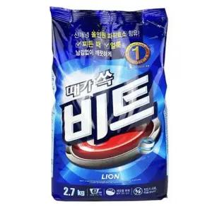 비트 세탁 세제 2.7kg 세탁기 표백 빨래 세제 가루형 빨래세제 세탁세제