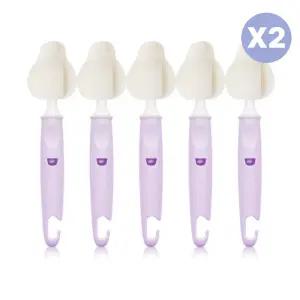 리에또 유아 아기 젖병솔 젖꼭지 세척 라벤더 5P X2개 BNS