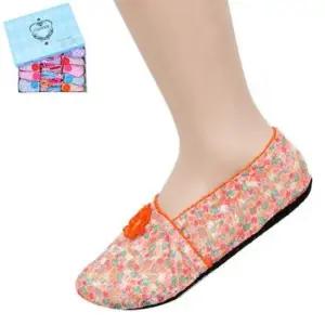 잔잔한 풀 꽃나염 숙녀 망사 덧신 여성 덧신 남자 스타킹 실리