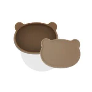 블루마마 이유식 준비물 식판 뚜껑 세트 선물 브라운 BNA