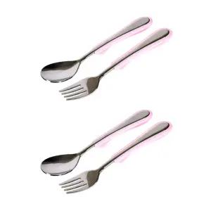 릴팡 유아 숟가락 포크 세트 핑크 어린이집 준비물 X2 BNS