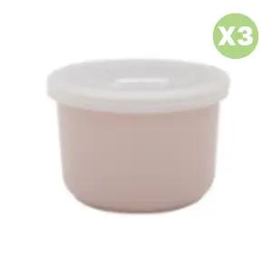 블루마마 도자기 밀폐용기 도시락 과일 간식 400ml X3 BNA