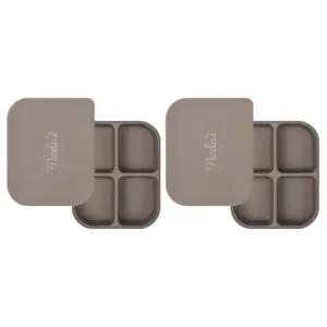 블루마마 실리콘 이유식 큐브 냉동 보관 4구 베이지X2 BNA