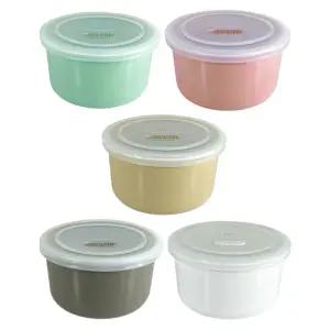 블루마마 도자기 밀폐 용기 도시락통 간편찜 400ml X5 BNA