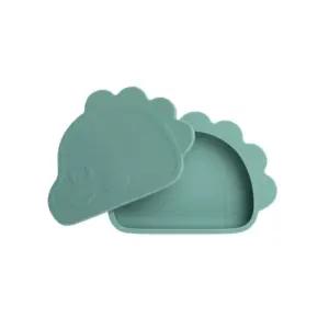 블루마마 유아 실리콘 흡착 식판 뚜껑 세트 선물 민트 BNA