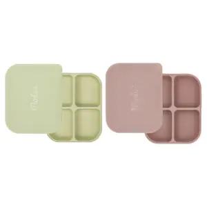 블루마마 유아 이유식기 토핑 큐브 보관 용기 4구 X2 BNA