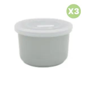 블루마마 도자기 밀폐용기 냉동 밥 국 반찬 400mlX3 BNA