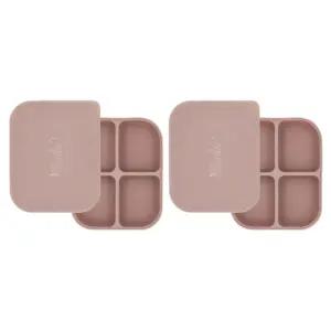 블루마마 실리콘 이유식 큐브 냉동 보관 4구 핑크X2 BNA