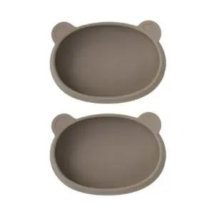 블루마마 실리콘 이유식 그릇 초기 중기 샌드베이지 BNA