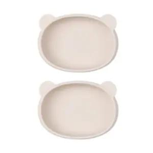 블루마마 유아 이유식 용품 준비 실리콘 그릇 크림X2 BNA