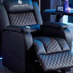 360도 회전 리클라이너 등받이 각도조절 의자 침대형