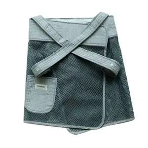 순면아기띠 베이비꼬 X자형 포대기_체크 그레이 7부