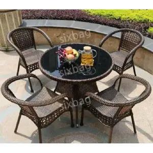 야외 라탄테이블 테라스 테라스테이블 발코니 세트 루프탑
