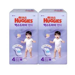 하기스 2025 맥스드라이 팬티 4단계 (남아) 52매 2팩