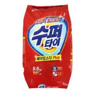 수퍼타이 찬물 베이킹소다 5.5kg 세탁 가루 빨래 세제 빨래세제 가루비누