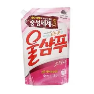 애경 울샴푸 오리지널 1.3L 세탁 액상 빨래 세제 빨래세제 섬유유연제