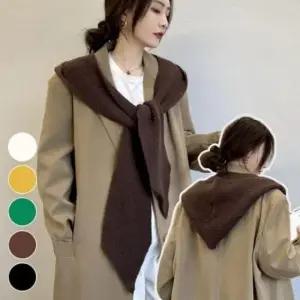 [패션] 니트 머플러 후드 껴입기 두꺼운 숄 가디건