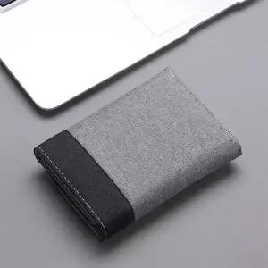 심플한 남성 반지갑 빈티지 지갑 캐쥬얼 캔버스 지갑 심플 남자
