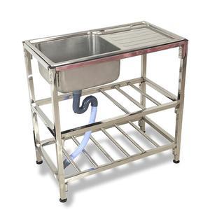 간이 싱크대 스테인리스 개수대 수도꼭지 55x45cm 사무실 베란다 스텐세면대 스텐