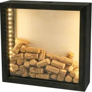 슬롯 와인 코크 홀더가 있는 GiveU 11x12 섀도우 박스-티켓 디스플레이 케이스 프레임과 함께 제공되는