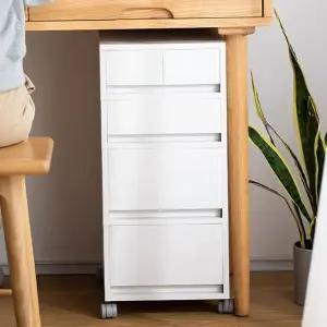 서랍장 수납함 데스크 홈 사무실 인테리어 멀티 4단 이동식 데스크 서랍장