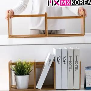 책꽂이 대나무 원목 책상 미니 정리함 북엔드 수납