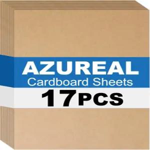 AZUREAL 골판지 시트 17P 칩보드 8.5 x 11 크래프트 보드 얇은 공예용 칩 DIY 프로젝트 제본 스크랩북 및