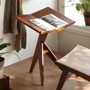 대형책 거치대 북받침 탁자 휴대용 신문 필기 월넛 와이드 빈티지 탁상 카페 스탠드